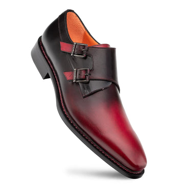 Mezlan Pintor 21244 Burgundy/Multi Multi-Tone Double Monk Straps