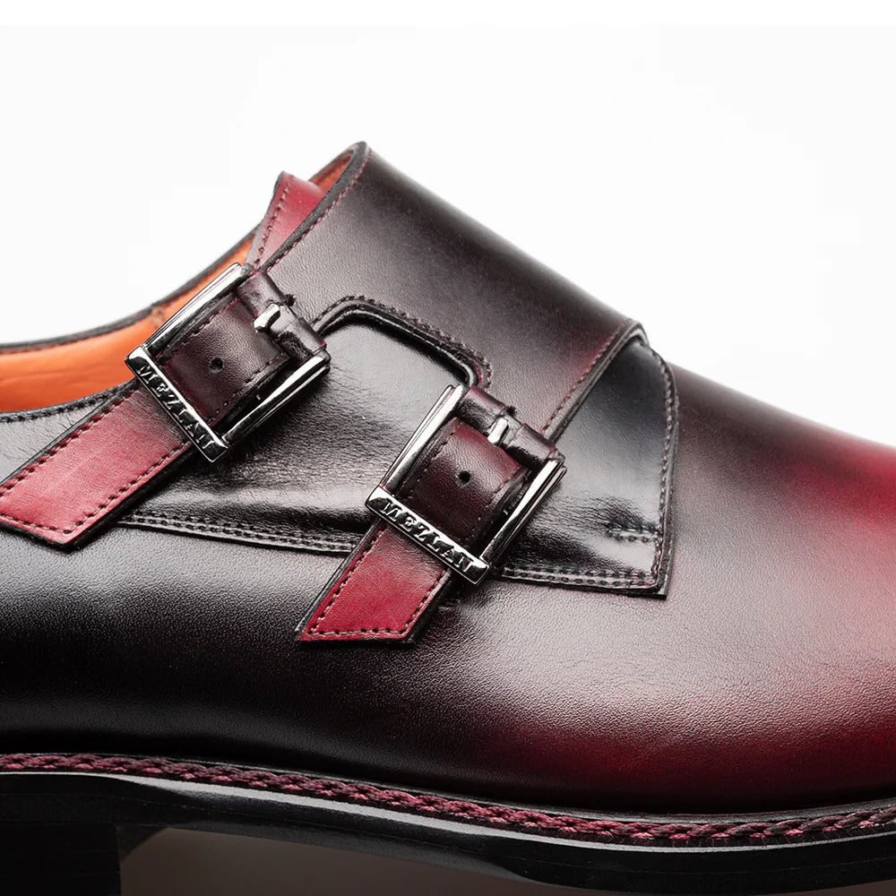 Mezlan Pintor 21244 Burgundy/Multi Multi-Tone Double Monk Straps