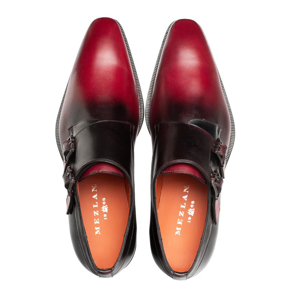 Mezlan Pintor 21244 Burgundy/Multi Multi-Tone Double Monk Straps