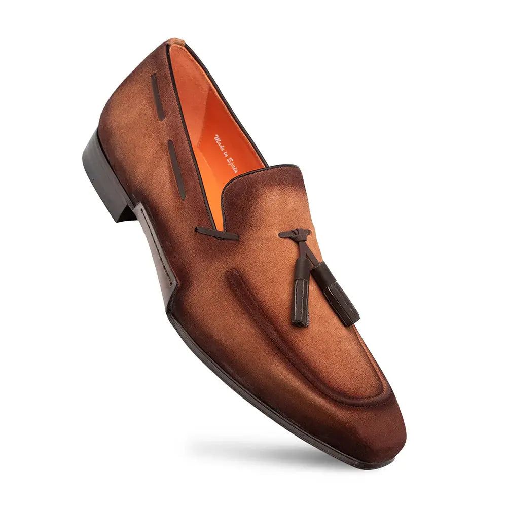 Mezlan Pavese 21310 Sport Genuine Suede Tassled Slip On Loafers