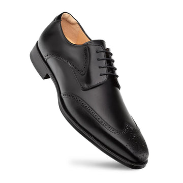 Mezlan Tasso 21315 Black Wing Tip Derby Oxfords