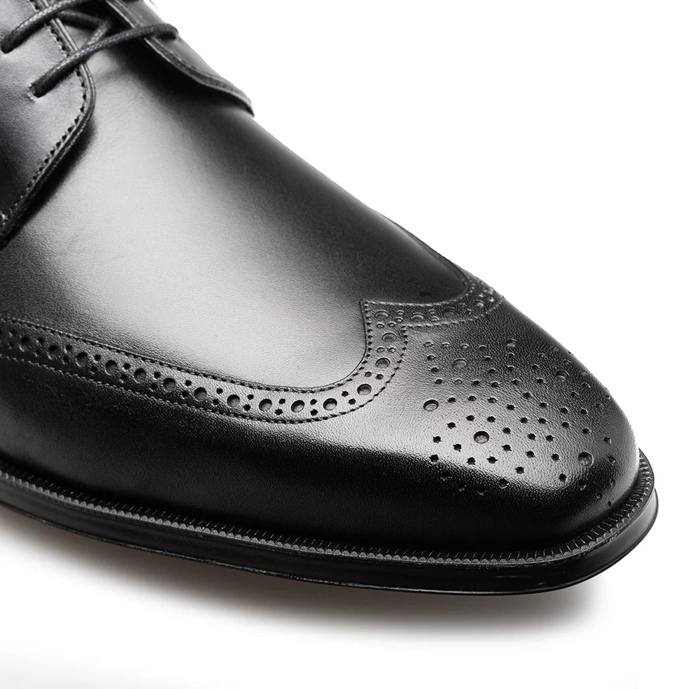 Mezlan Tasso 21315 Black Wing Tip Derby Oxfords