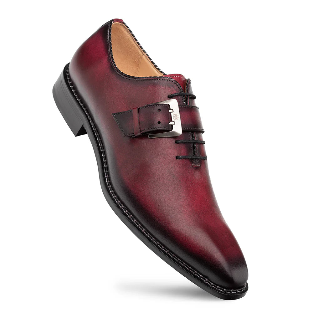 Mezlan Machado 21317 Burgundy Oxford Monk Straps