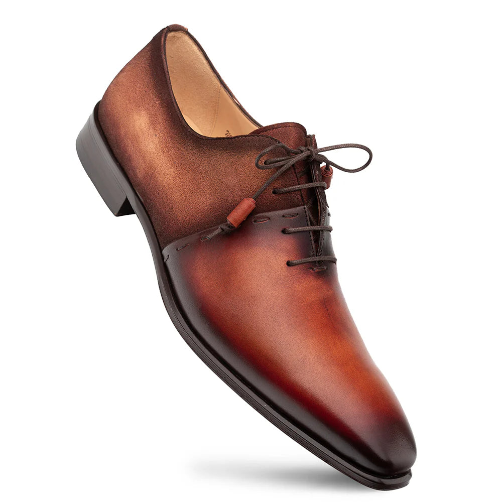 Mezlan Colomer 21342 Cognac Rust/Sport Calf/Suede Oxfords