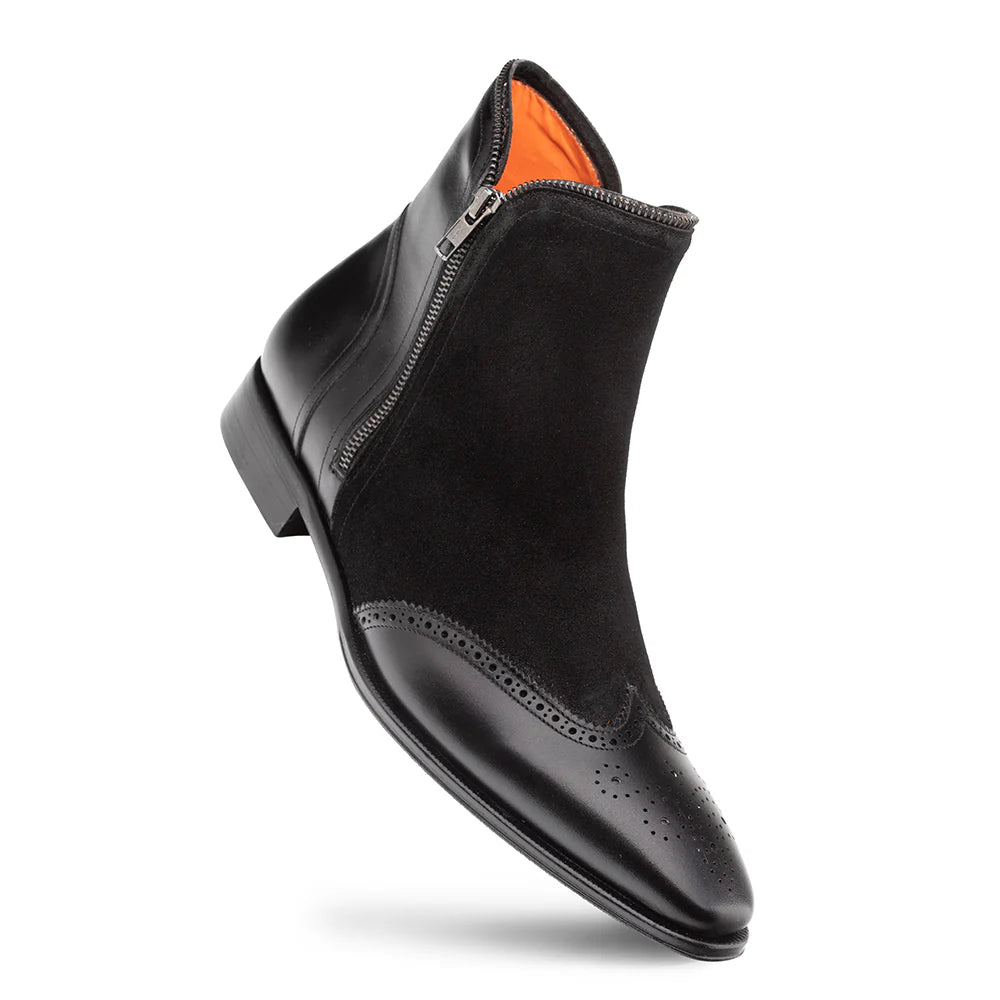 Mezlan Camiller 21343 Black Calf/Suede Zip Boots