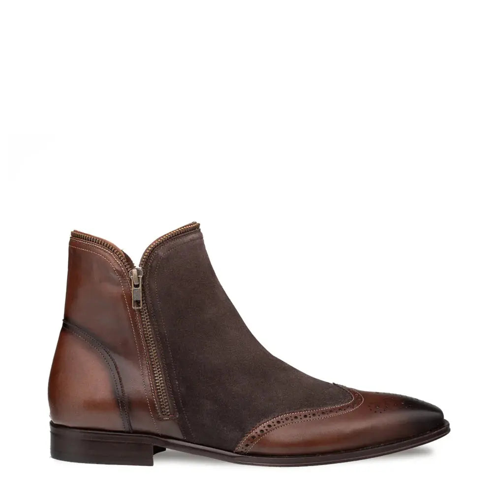 Mezlan Camiller 21343 Brown Calf/Suede Zip Boots