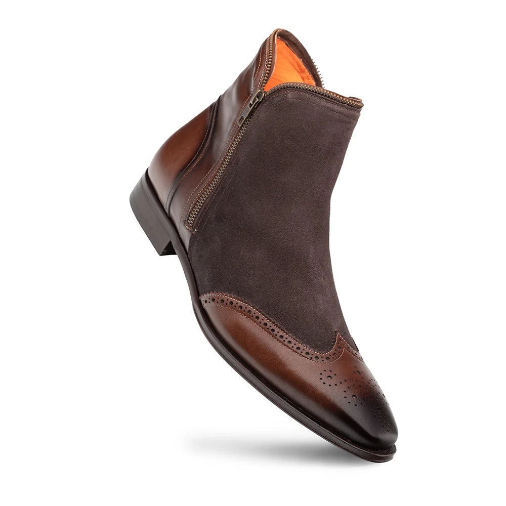 Mezlan Camiller 21343 Brown Calf/Suede Zip Boots