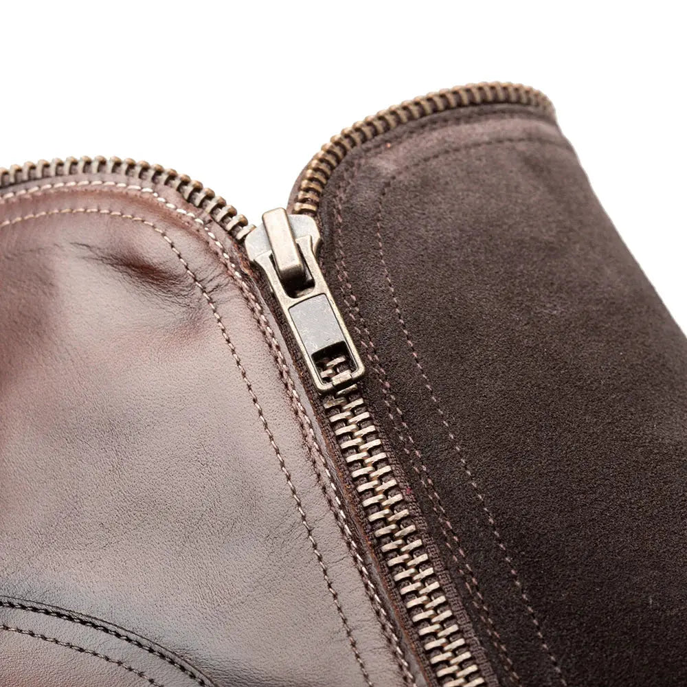 Mezlan Camiller 21343 Brown Calf/Suede Zip Boots