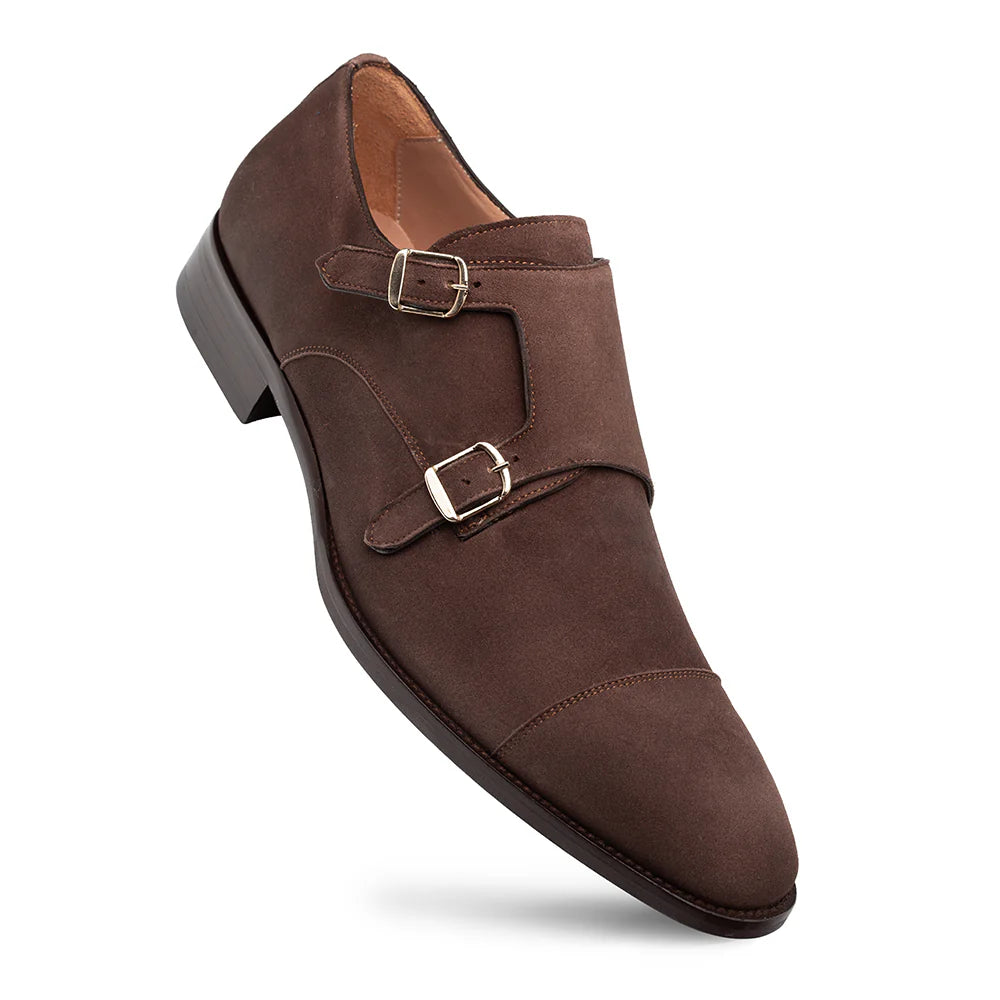 Mezlan Actore II 21356 Chestnut Suede Double Monk Straps