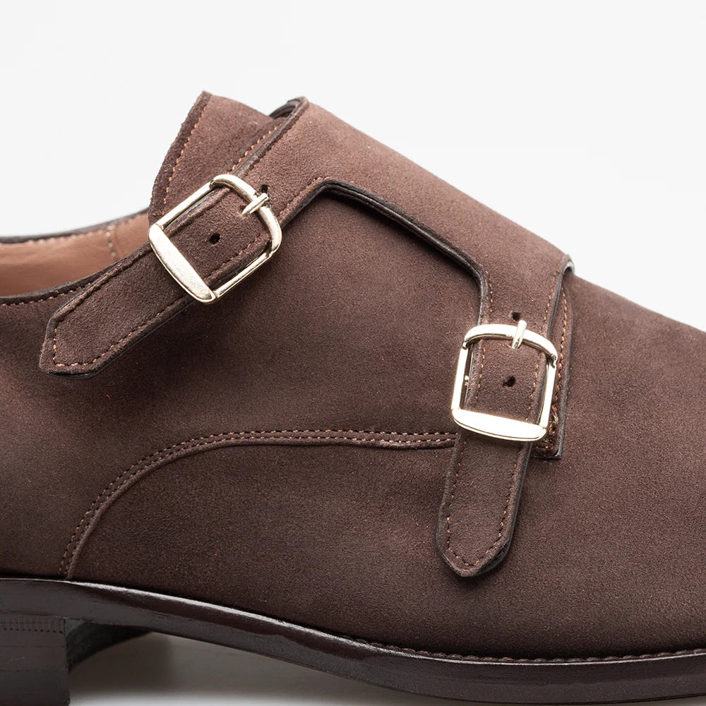 Mezlan Actore II 21356 Chestnut Suede Double Monk Straps