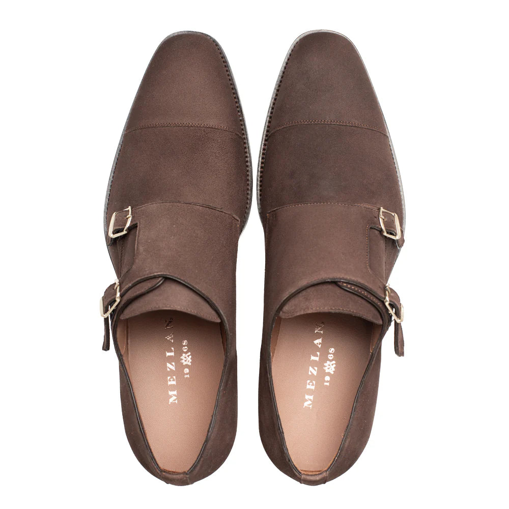 Mezlan Actore II 21356 Chestnut Suede Double Monk Straps