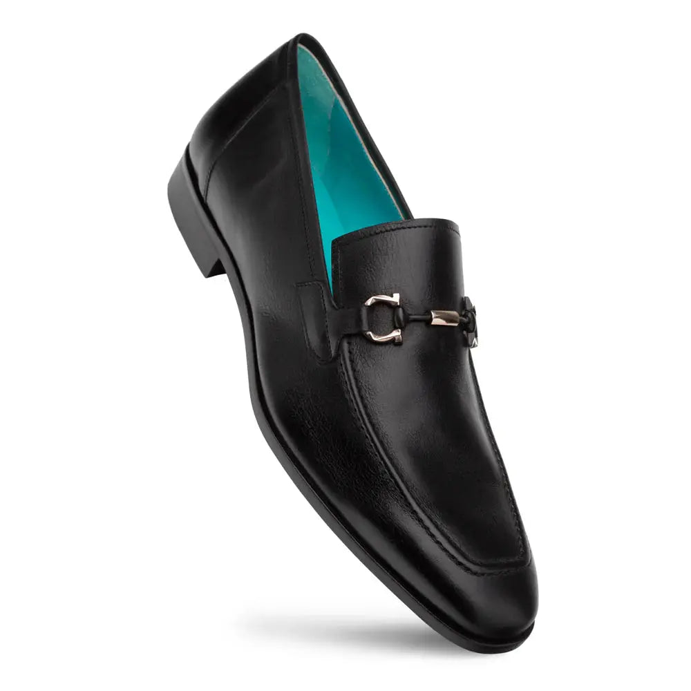 Mezlan Rios 21505 Black Genuine Leather Flex Ornament Loafers