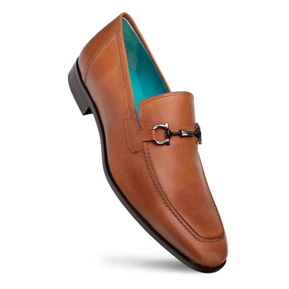 Mezlan Rios 21505 Cognac Genuine Leather Flex Ornament Loafers