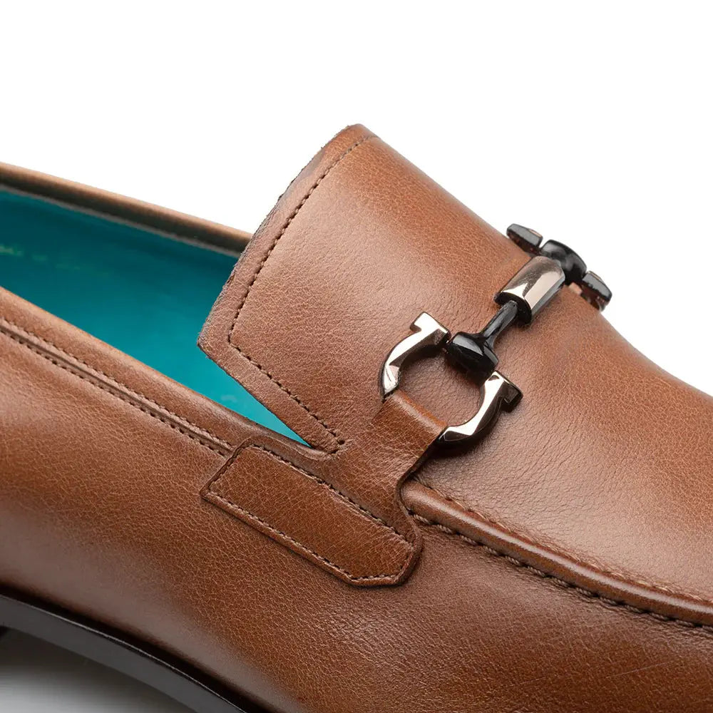 Mezlan Rios 21505 Cognac Genuine Leather Flex Ornament Loafers