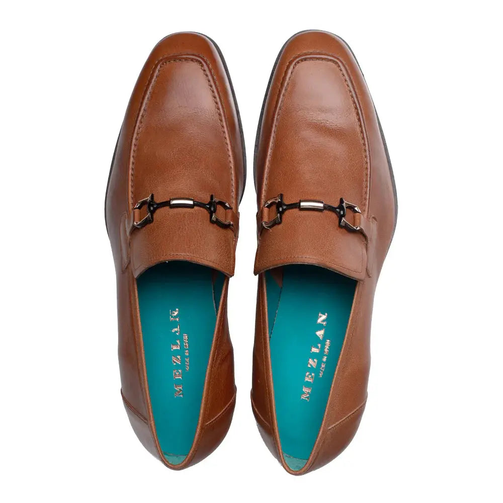 Mezlan Rios 21505 Cognac Genuine Leather Flex Ornament Loafers
