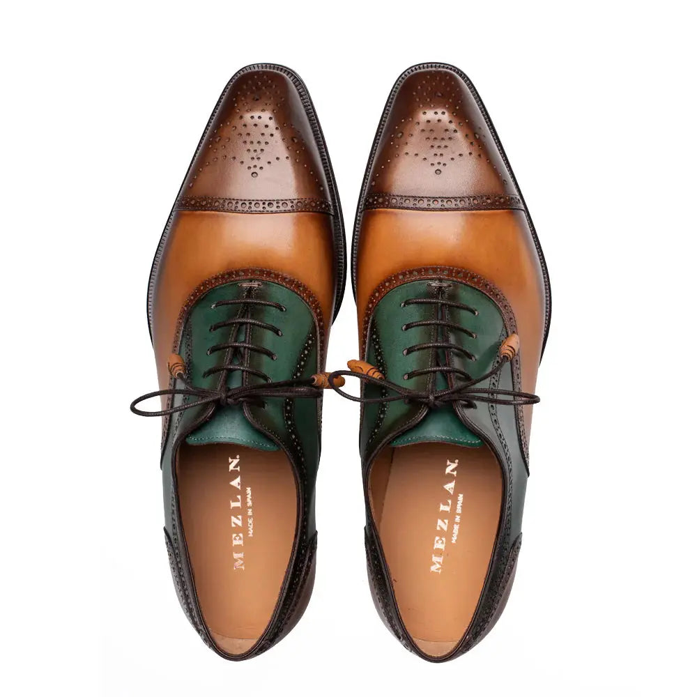 Mezlan Galante 21693 Brown Multi Genuine Calfskin Oxfords