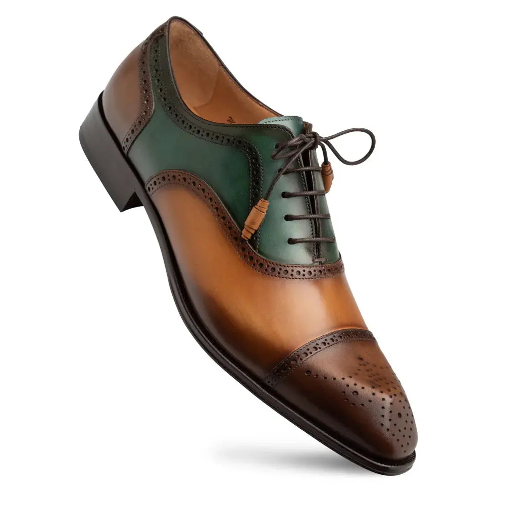 Mezlan Galante 21693 Brown Multi Genuine Calfskin Oxfords