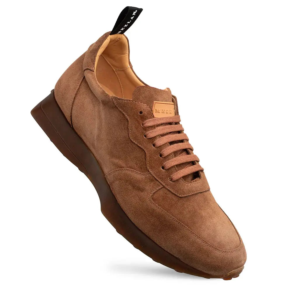 Mezlan Carlucci 21732 Tan Genuine Leather Suede Sneakers