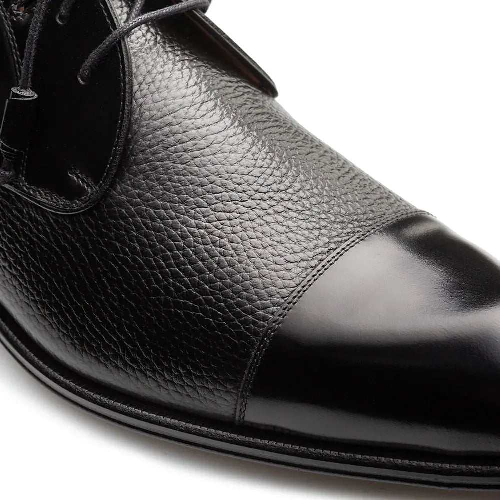 Mezlan Capello 21744 Black Genuine Leather Hi-Shine/Calf Oxfords