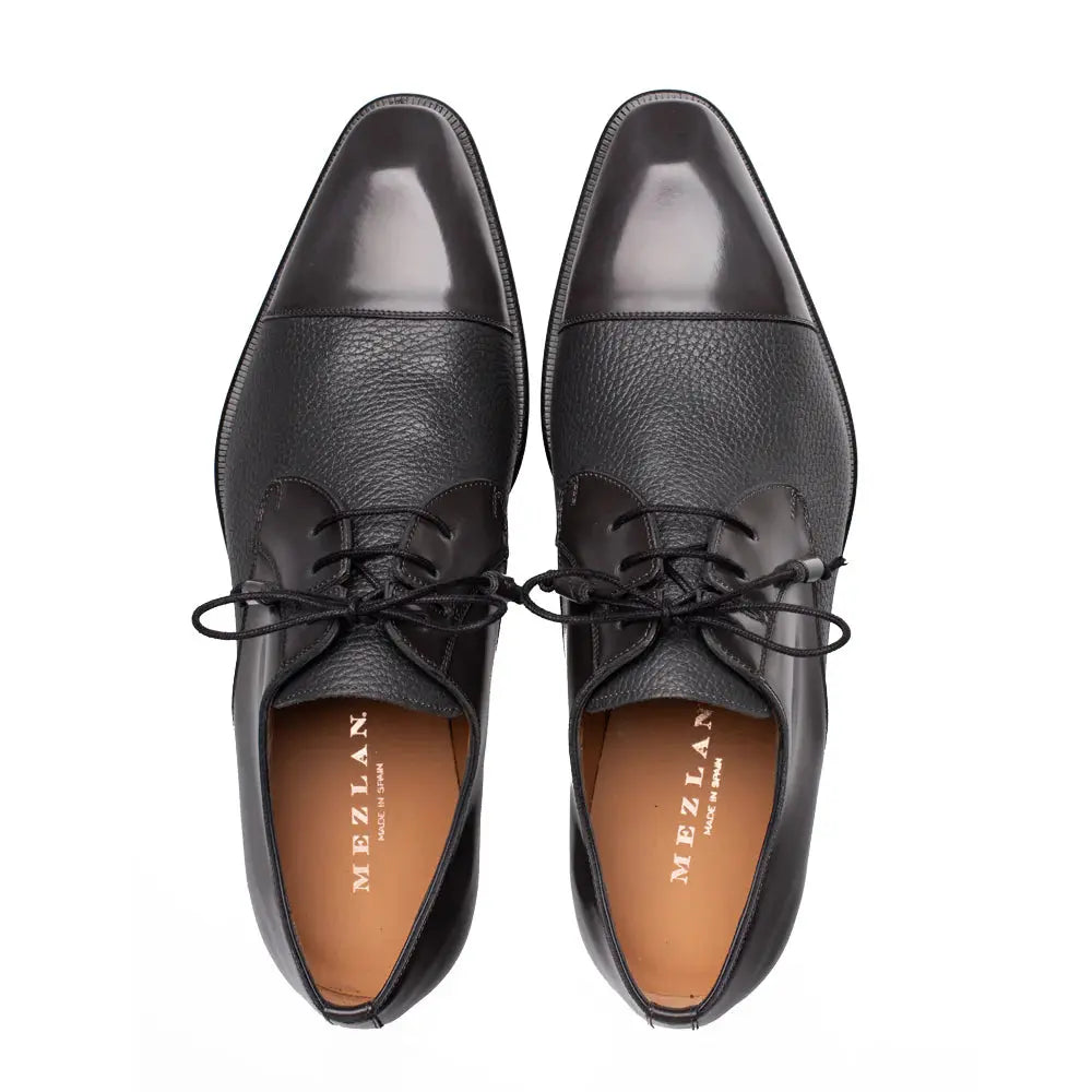 Mezlan Capello 21744 Grey Genuine Leather Hi-Shine/Calf Oxfords