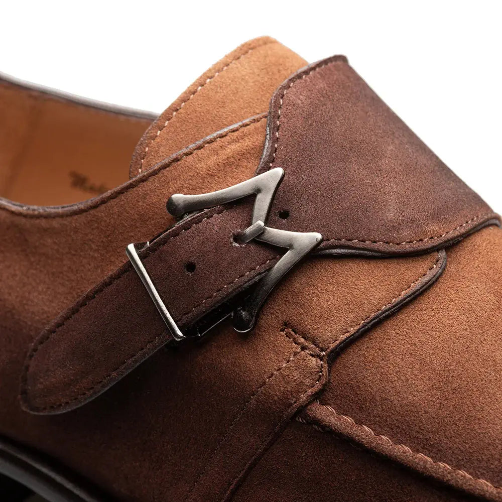 Mezlan Diesel 21745 Sport Genuine Leather Suede Monk Strap Shoes