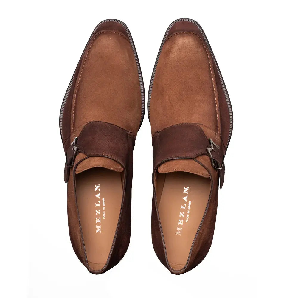 Mezlan Diesel 21745 Sport Genuine Leather Suede Monk Strap Shoes