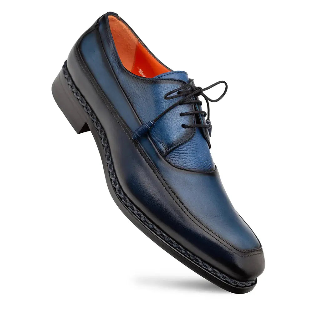 Mezlan Bowery 21746 Navy Multi Genuine Calf/Deer Oxfords