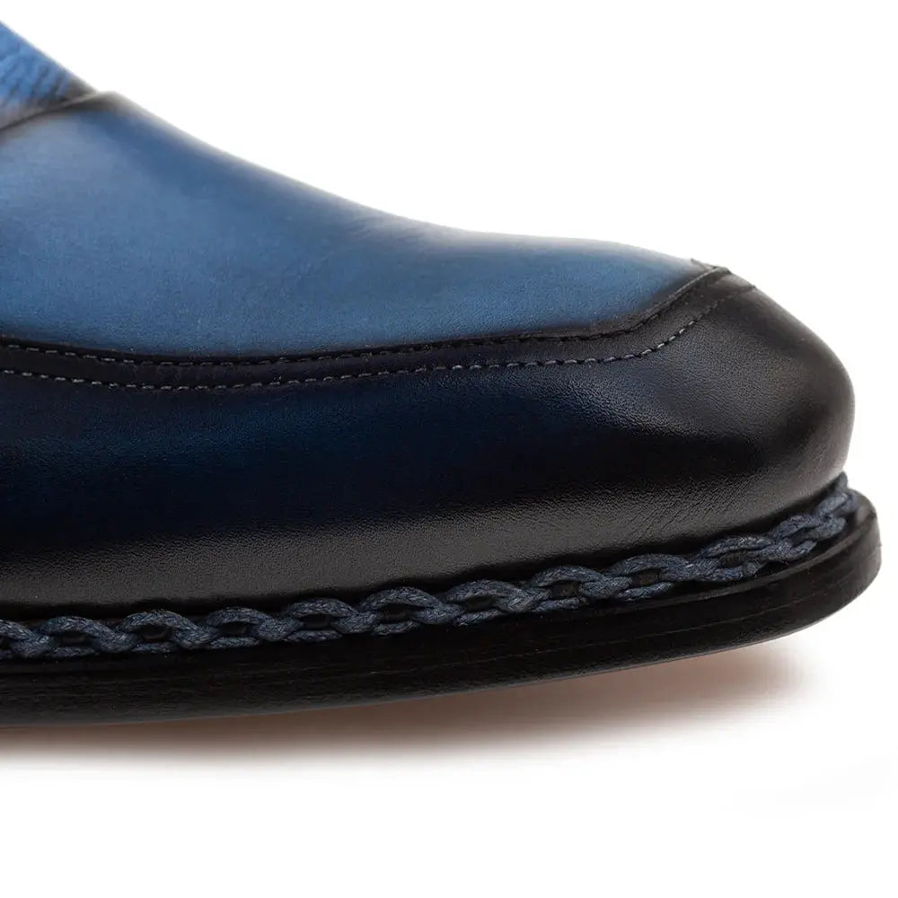 Mezlan Bowery 21746 Navy Multi Genuine Calf/Deer Oxfords