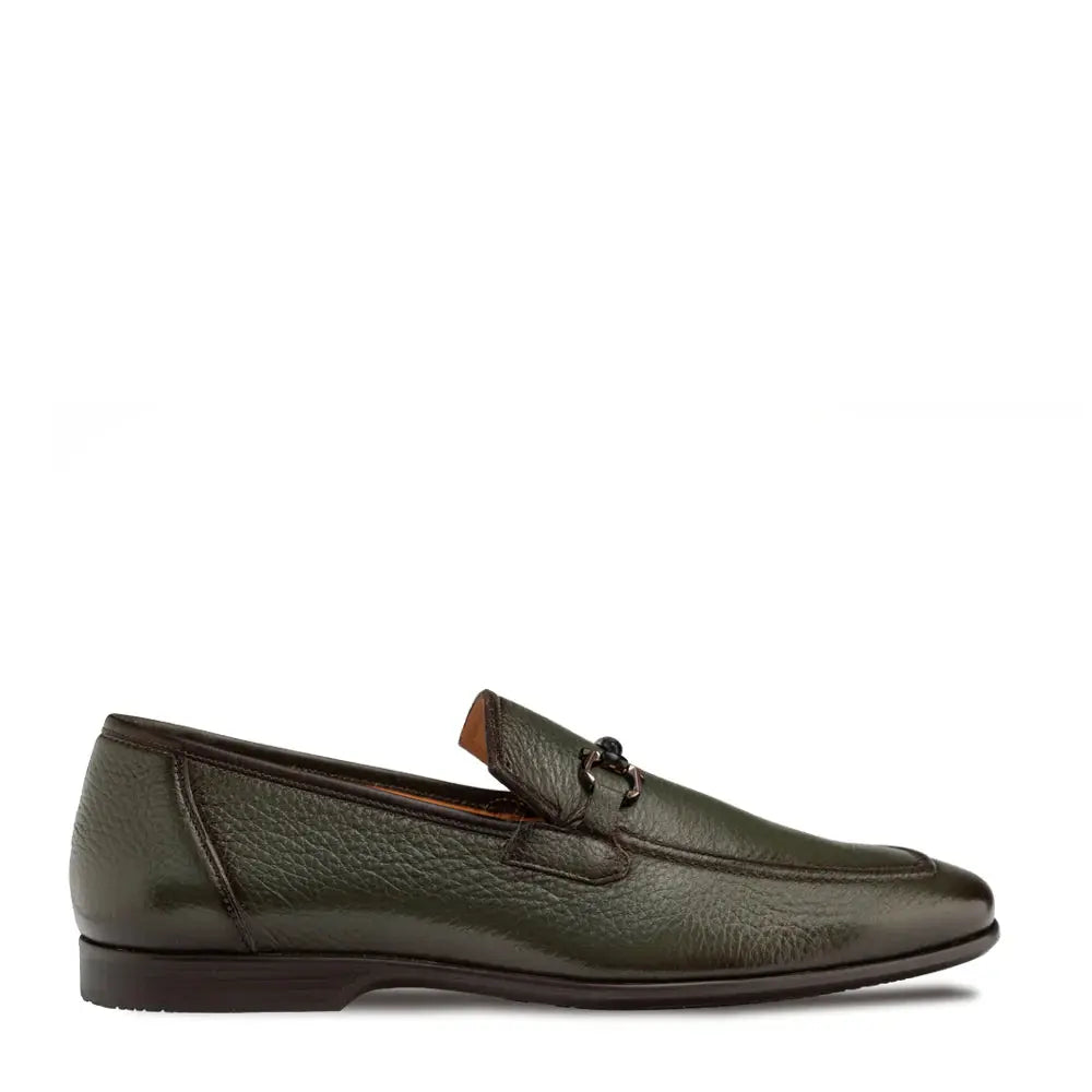 Mezlan Marinelli 21749 Olive Genuine Deerskin Ornament Slip On Loafers