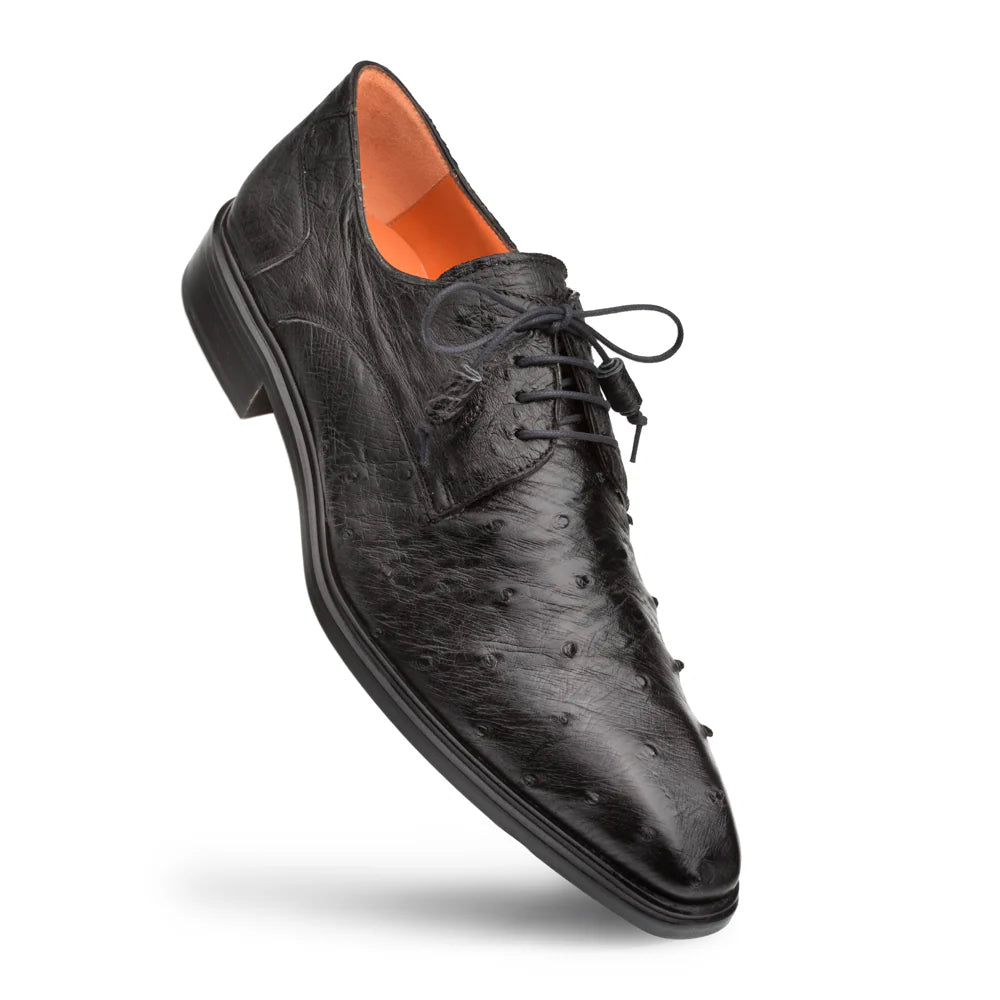 Mezlan Tillson 4732-S Black Ostrich Derby Oxfords