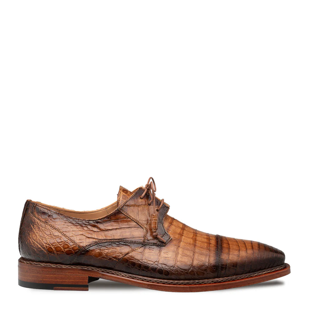 Mezlan Giovane 50032-F Camel Crocodile Derby Oxfords