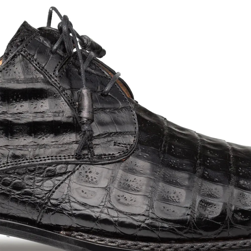 Mezlan Cratos 50070-F Black Genuine Crocodile Oxfords