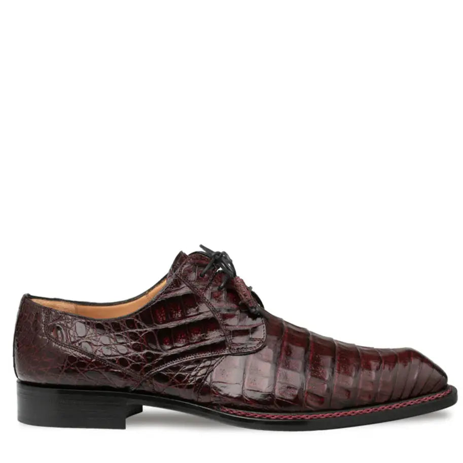 Mezlan Cratos 50070-F Burgundy Genuine Crocodile Oxfords