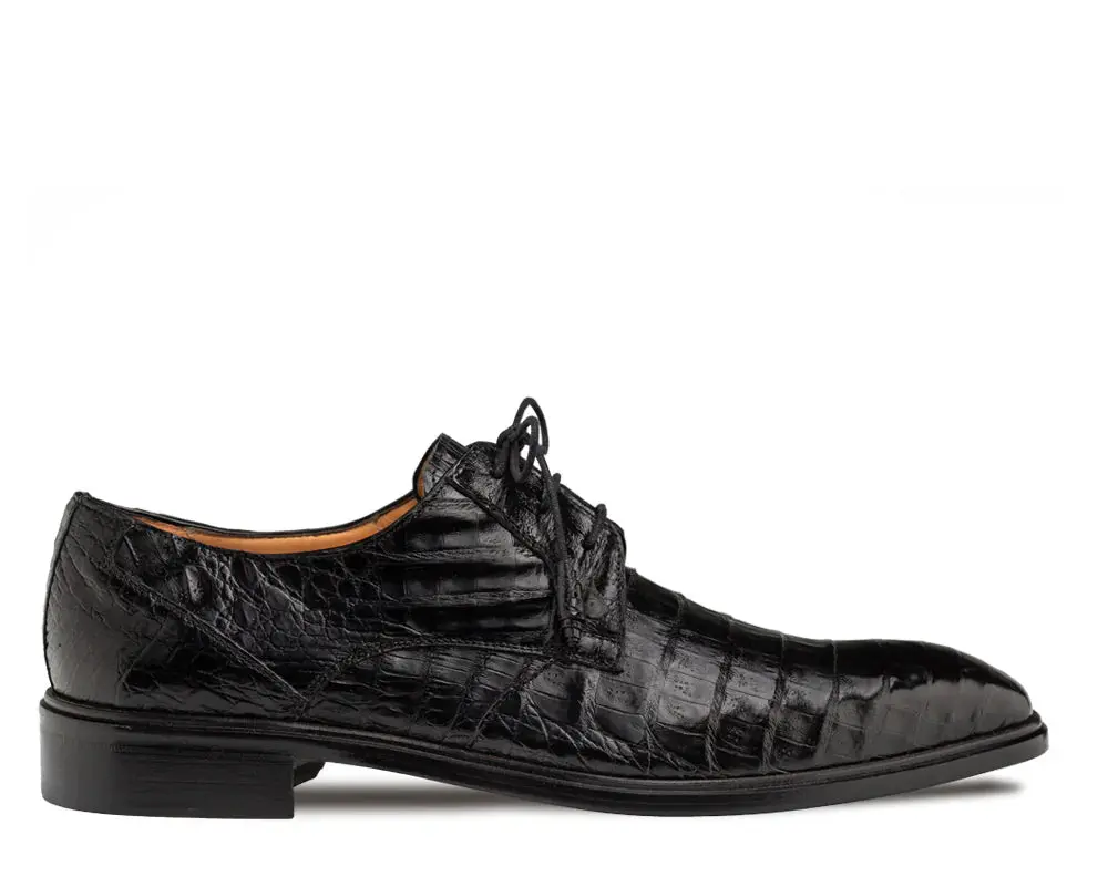 Mezlan Riverside 50180-F Black Genuine Crocodile Oxfords
