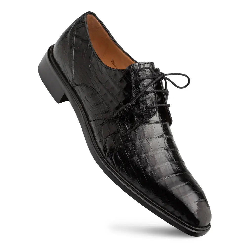 Mezlan Riverside 50180-F Black Genuine Crocodile Oxfords