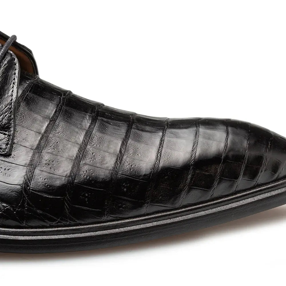 Mezlan Riverside 50180-F Black Genuine Crocodile Oxfords