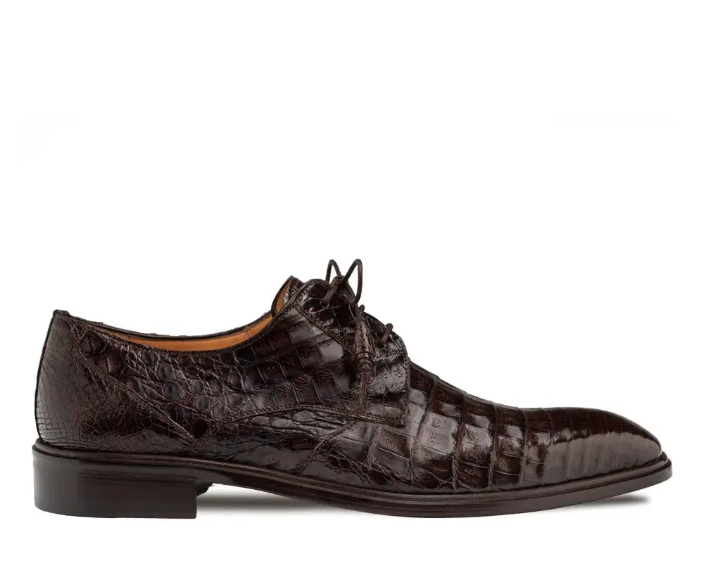 Mezlan Riverside 50180-F Brown Genuine Crocodile Oxfords