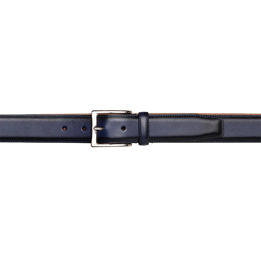 Mezlan AO11522 Classic Patina Blue Calfskin Belt