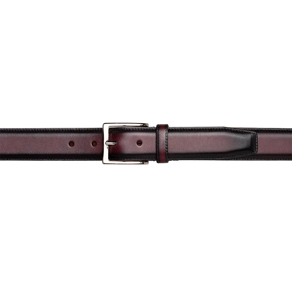 Mezlan AO11522 Classic Patina Burgundy Calfskin Belt