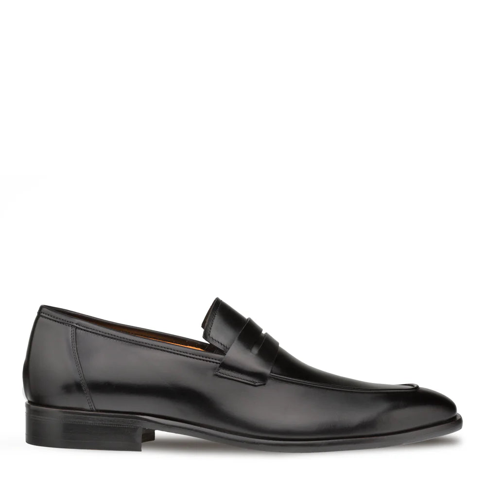 Mezlan Calfskin E20243 Black Penny Loafers