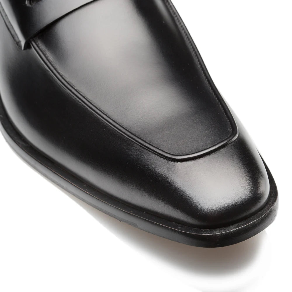 Mezlan Calfskin E20243 Black Penny Loafers