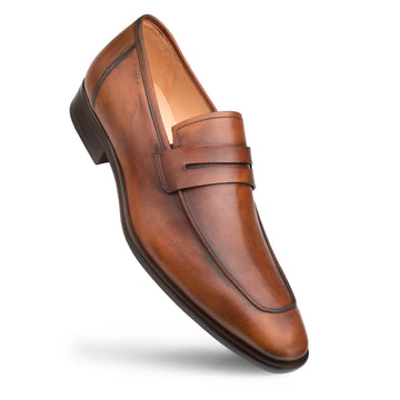 Mezlan Calfskin E20243 Cognac Penny Loafers