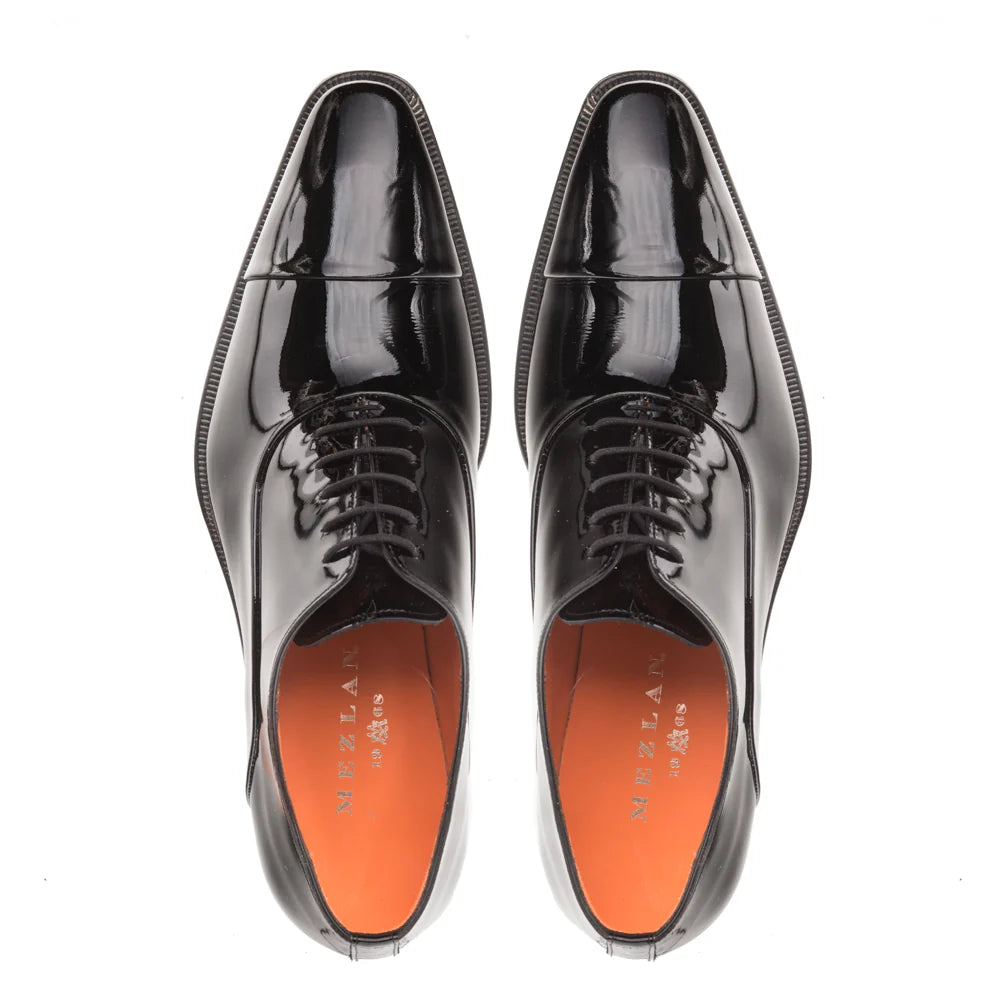 Mezlan Patent E20264 Black Leather Formal Oxfords