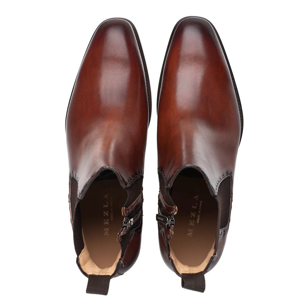 Mezlan Patina E20484 Cognac/Rust Chelsea Boots