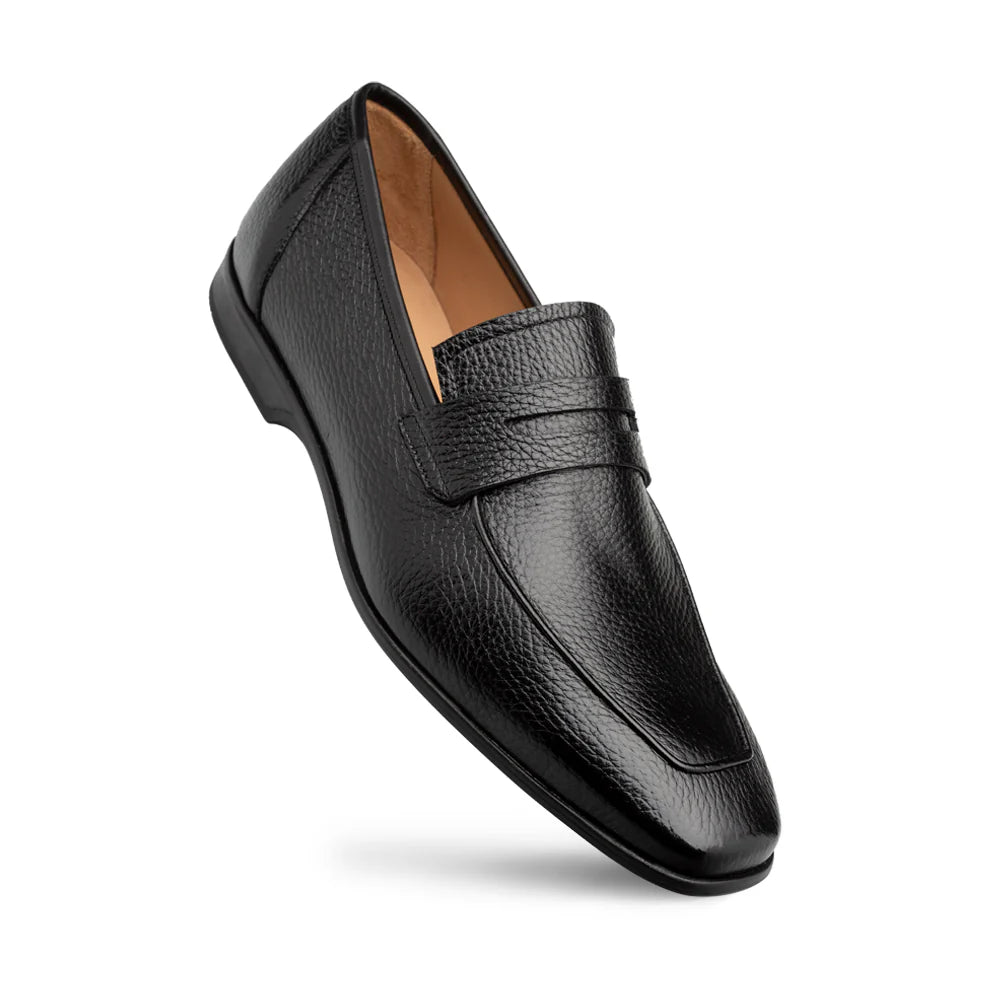 Mezlan Deerskin E20693 Black Penny Loafers