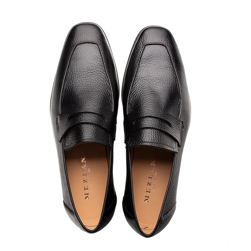 Mezlan Deerskin E20693 Black Penny Loafers