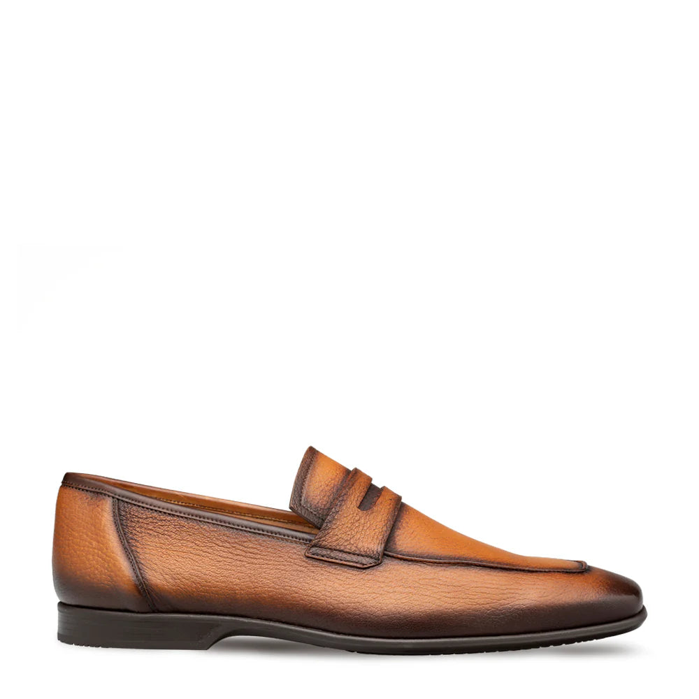 Mezlan Deerskin E20693 Cognac Penny Loafers