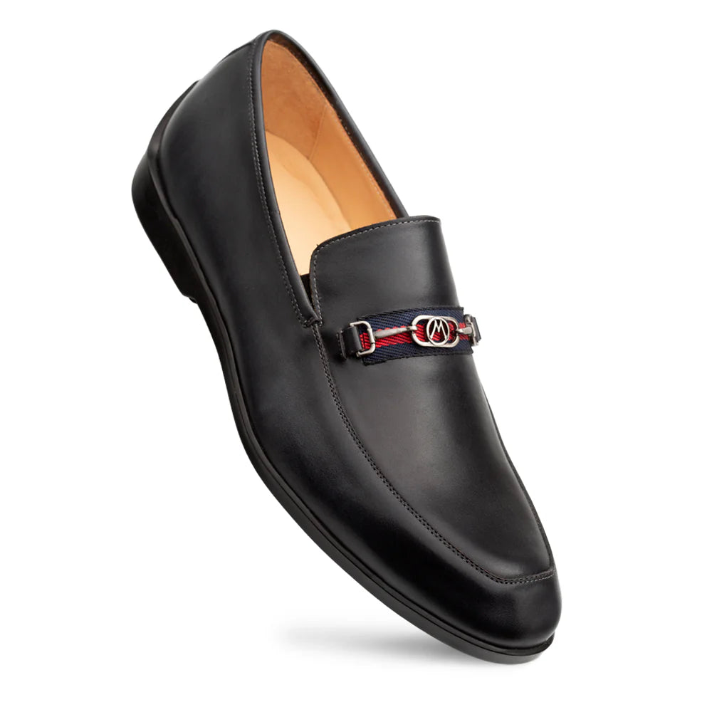 Mezlan Contour-Rubber R20722 Black Bit Loafers