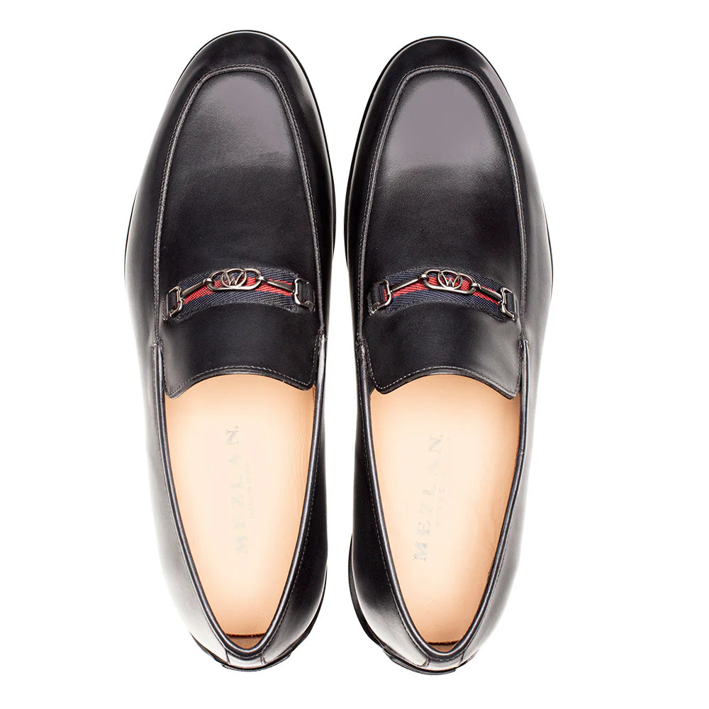 Mezlan Contour-Rubber R20722 Black Bit Loafers