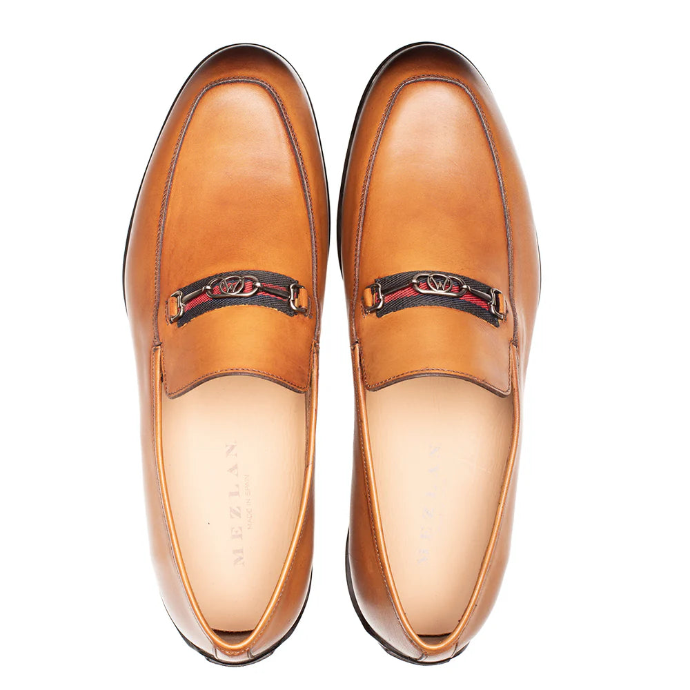 Mezlan Contour-Rubber R20722 Cognac Bit Loafers